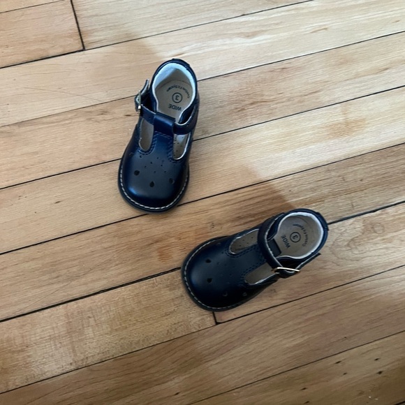Footmates Girls Shoes - Drew Mary Janes - Leather - Navy Blue